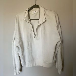 Off white gap quarter zip cropped sweater